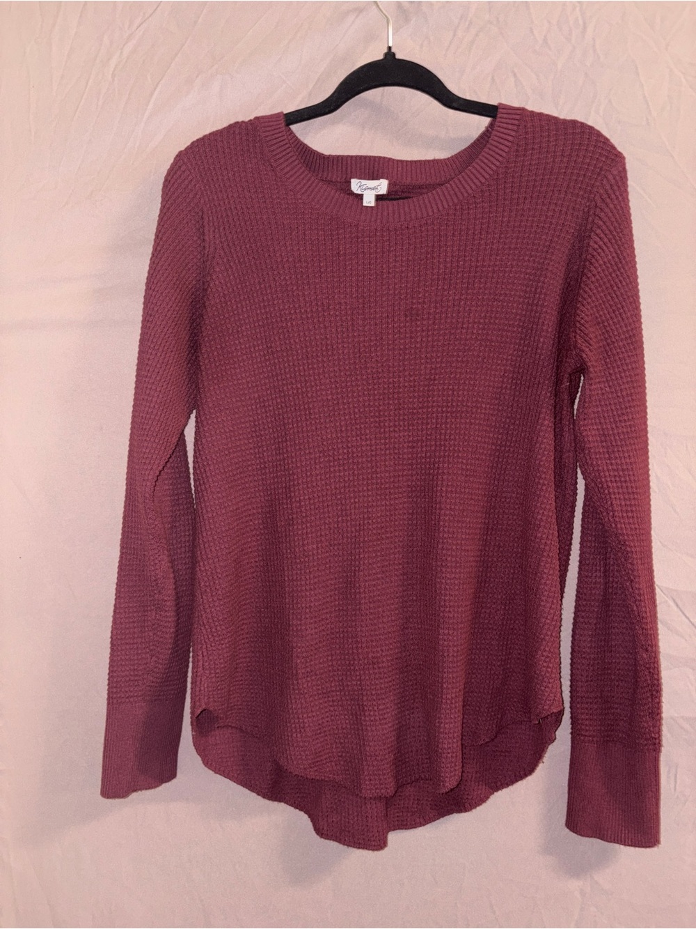 Kismet Casual Waffle Knit Long-Sleeve Top